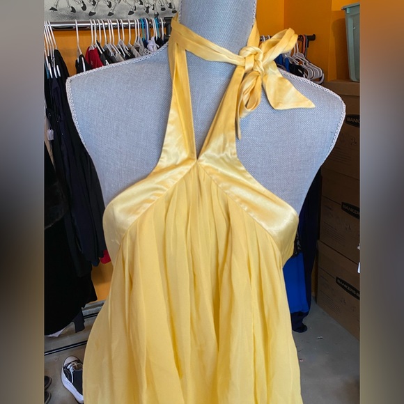 Bebe yellow halter dress! - Picture 7 of 8